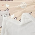 thumbnail image 4 of Cartoon Cat Throw Blanket for Couch Cute Animal Fleece Blanket, Kawaii Love Heart Sherpa Blanket Baby Size Pet Theme Blanket, Orange Grey Kitten Bed Blanket Kids Bedroom Decor, 4 of 6
