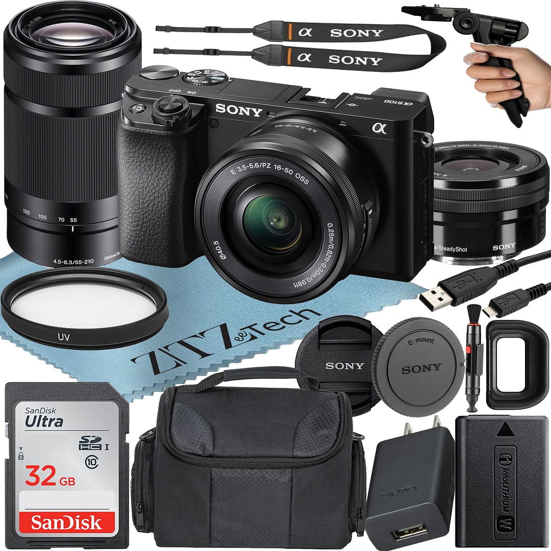 Sony a6100 Mirrorless Camera with 1650mm Lens + 55210mm Lens + Case