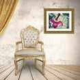 thumbnail image 3 of Plank, Savanah 18x15 Gold Ornate Wood Framed with Double Matting Museum Art Print Titled - Pink Clematis, 3 of 4