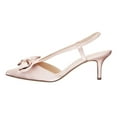 thumbnail image 4 of XYD Women Graceful Bridal Mid Heel Slingback Sandals Slip On Bowknot Pointed Closed Toe Pump Shoes Size 14 Nude, 4 of 4