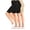 Black-Black-Beige, variant on Women's Casual High Waist Stretch Basic Mid Thigh Active Biker Shorts Pants (Pack of 3)