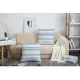thumbnail image 4 of Set of 2 Throw Pillow Covers 18x18 Inch Watercolor Soft Sage Green Stripes Home Decor Pillowcases Square Cushion Covers for Sofa Bed Cuch, 4 of 5