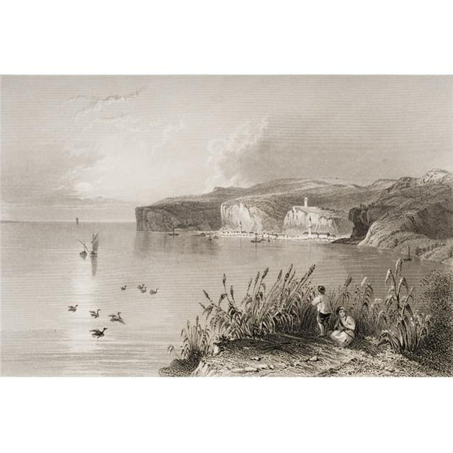 Nicopoli Grèce. Gravée par R. Wallis d'Après W.H. Bartlett Affiche Imprimée, Grand - 36 x 24