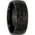 thumbnail image 4 of Titanium Brushed And Polished Hammered Black Ip-Plated 8mm Band (Size 7) Made In China tb385-7, 4 of 5