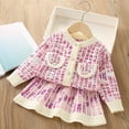 thumbnail image 2 of WRKEKC Girls Fall Outfits Long Sleeve Knit Cardigan and Sequin Tulle Mini Skirt 2 Piece Cute Dress Set for Girls 1 - 7 Years, 2 of 3