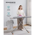 thumbnail image 2 of SONGMICS Ironing Board, Retractable Iron Rest, Foldable Iron Board, 43 x 13 Inches, Height Adjustable, Padded with Cover, Hook, Dove Gray, 2 of 5