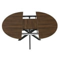 thumbnail image 2 of Tcbosik 42"-58" Extendable Dining Table, Modern Kitchen Table with Metal Base for Small Space, Living Room, Walnut & Black, 2 of 11