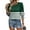 C_ Army Green, variant on Olyvenn Womens 3/4 Puff Sleeve Top Summer Gradient Shirts Cute Dressy Beach Tees Summer Outfits Blouse with Smocked Cuffs Army Green L