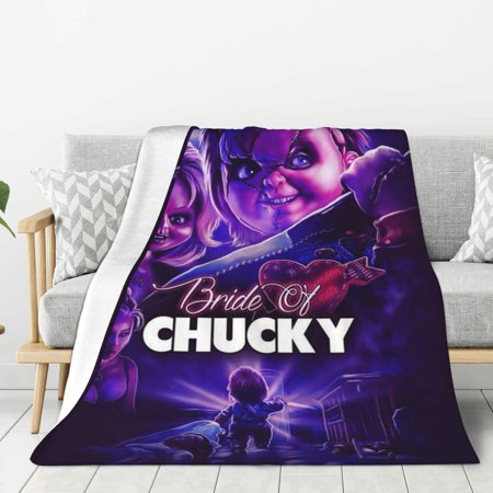 Chucky Love Blanket Cozy Ultra-Soft Micro Flannel Throw Blanket For Sofa Couch Bed Office Car Travel Camping All Seasons Fleece Blanket 80 x60