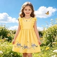thumbnail image 2 of Bobifish Toddler Girls Summer Sundress Sleeveless Animal Flower Print A-Line Loose Outfit Children Girls Casual Daily Dress, 2 of 9