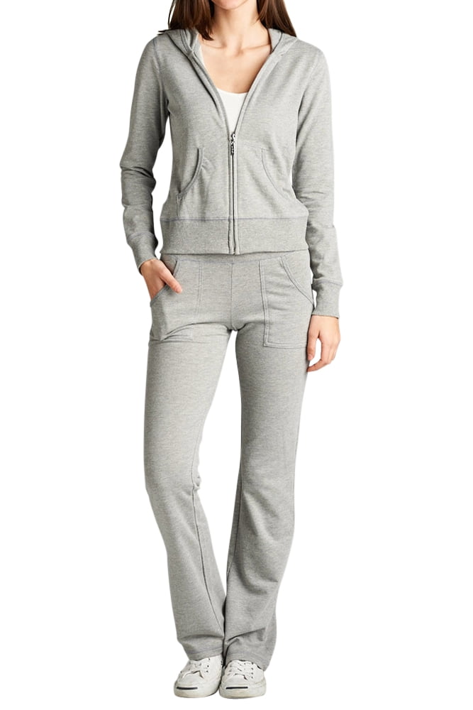 TheLovely - TheLovely Women French Terry Activewear Sweatsuits Set w ...