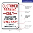 thumbnail image 3 of Customer Parking Only Sign, 12x18 Aluminum, 3 of 8
