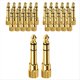 thumbnail image 1 of 50 Unidades de Conector Jack de 6,5 mm y 1/4 Pulgadas Macho una Hembra de 3,5 Mm, Adaptador de Cable de Audio Macho una Hembra, Enchufes Estéreo de Cobre Puro, 1 of 5