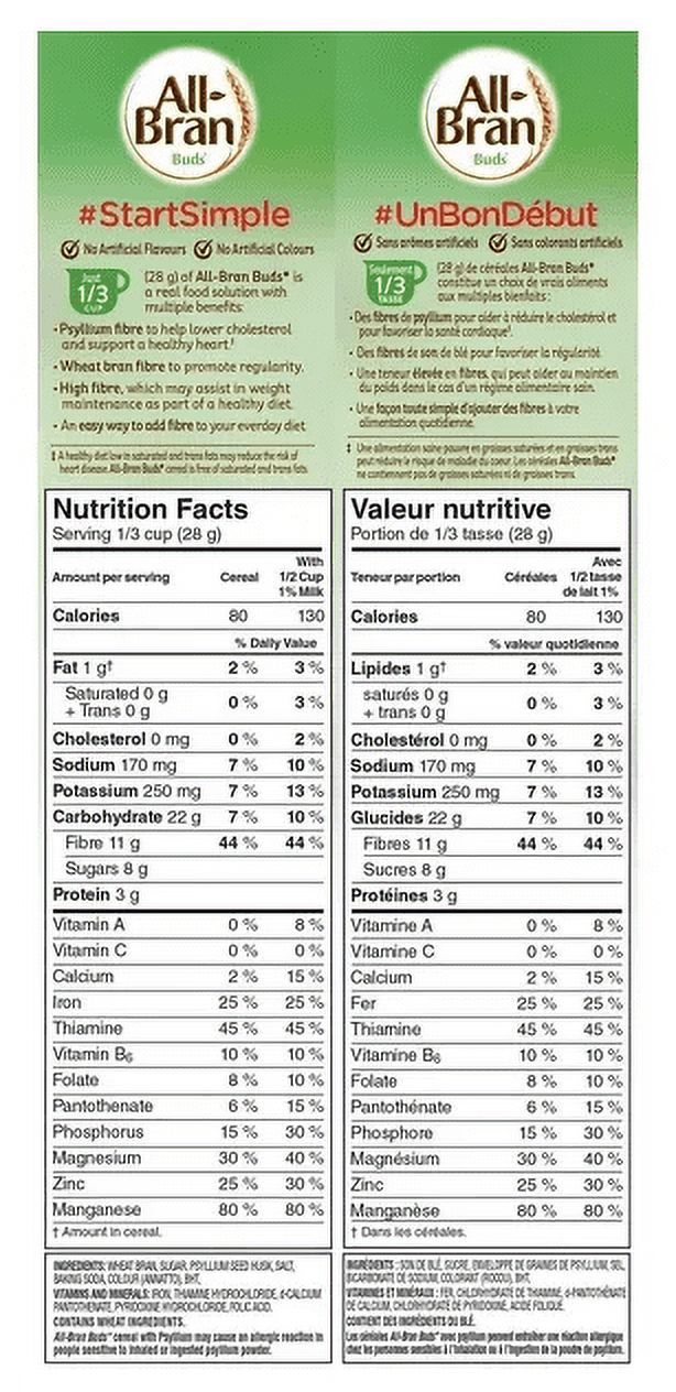 Kellogg's All-Bran Buds Cereal, 500g (2 Pack)