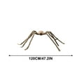 thumbnail image 2 of TUTUnaumb Halloween Decorations Giant Spider 47.2in, Realistic Large Hairy Spider Scary Furry Spider Props for Indoor Outdoor Yard Party Halloween Decor-A, 2 of 5