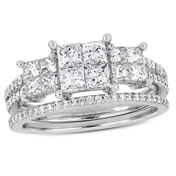 Everly Women's Diamond 14k White Gold Bridal Set