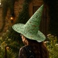 thumbnail image 2 of Witch Hat for Women, Halloween Party Costume Hat, Tall Pointed Wide Brim Quilted Cone, Great for Dress Up Cosplay and Festive Parties Mint Green, 2 of 2