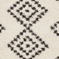 thumbnail image 6 of SAFAVIEH Moroccan Fringe Shag Serafim Geometric Area Rug, Cream/Charcoal, 3' x 5', 6 of 6