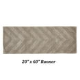thumbnail image 4 of Better Trends Long Runner Bathroom Rug Extra Soft Non-Slip Bath Mat Water Absorbent 100% Cotton Washable Mat 20" x 60" Beige Hugo Collection, 4 of 6