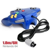 2Pack N64 Controller, iNNEXT Classic Retro Wired Controllers Gamepad Controller Joystick for N64 Console Video Games System(Blue)