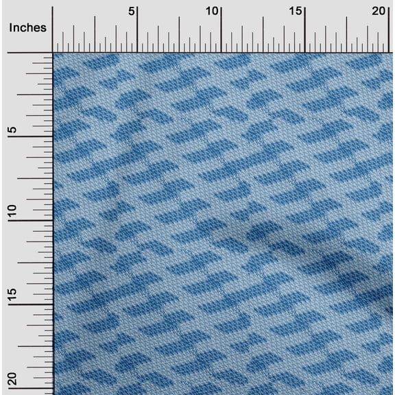 oneOone Viscose Jersey Light Grayish Blue Fabric Animal Skin Sewing Material Print Fabric By The Yard 60 Inch Wide-6QN