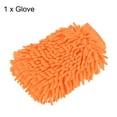 thumbnail image 3 of Unique Bargains Large Double-Side Microfiber Soft Chenille Dusting Wash Mitten Orange, 3 of 5