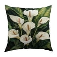 thumbnail image 2 of Funda de almohada floral Funda decorativa para cojines • Diseño floral verde • Tela suave y resistente en flocos • Sofá interior exterior Sofá cama Decoración del salón, 2 of 6