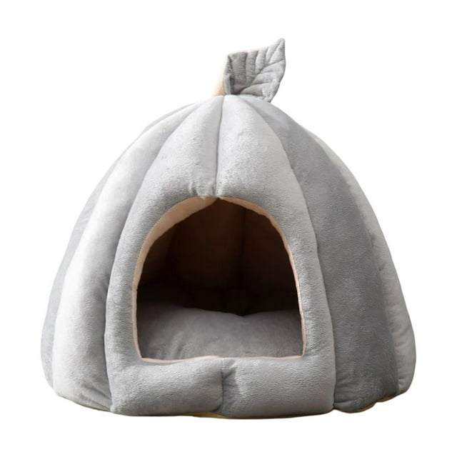 Cueva de terciopelo cama para mascotas Yuyangstore Gris 35x35x35cm peluche perros cama gato
