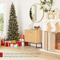 thumbnail image 5 of Best Choice Products 6ft Pre-Lit Partially Flocked Pencil Christmas Tree w/ 250 2-in-1 Multicolor LED Lights, 5 of 8