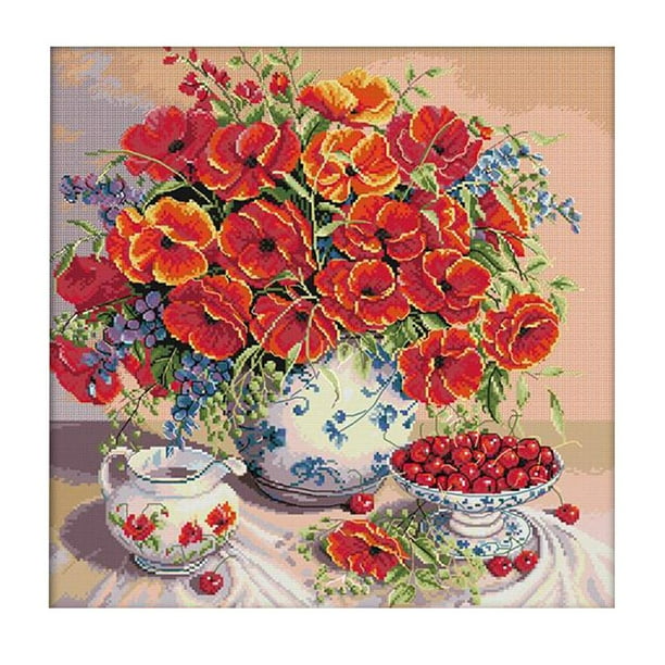 Kits de con Estampado de Cerezo de Flores para Niños Y Adultos 48 X 48 Cm