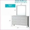 thumbnail image 5 of Dressers, Modern Silver Champagne Spacious Dresser | 36"H x 59"W x 16"D | Champagne | Particle Board, 5 of 6