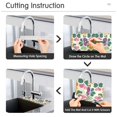 thumbnail image 5 of Yayeee Faucet Mat for Kitchen Sink 14.7" Diatomite Long Splash Guard Pad, Purple Clover Pattern, 2 Pack, 5 of 7