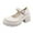 White, variant on British Shoes Women Mary Janes Vintage for Teens Girls Students High Heel Cosplay Shoes White 4.5