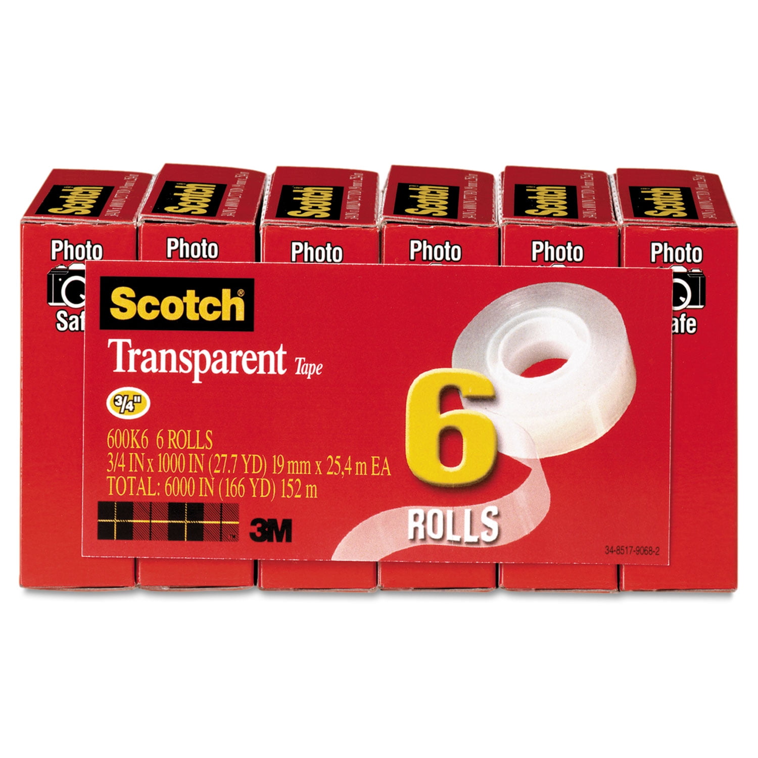 正規品 3M Scotch Moisture Resistant Transparent Tape, 3/4 その他