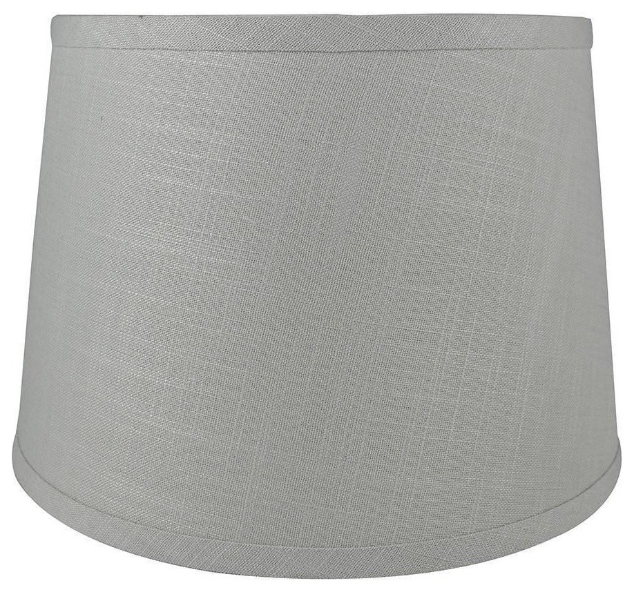 Urbanest French Drum Lamp Shade, Light Gray Linen, 10x12x8.5" Walmart