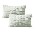 thumbnail image 4 of Home Soft Things Shar Pei Faux Fur Decorative Throw Pillow Covers, Soft Velvety Pillow Cases Cushion Covers, No Pillow Insert, Set of 2, Moonbeam, 14" x 26", 4 of 6