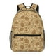 thumbnail image 1 of Disketp Brown Flowers Mochila Estampada para Hombre y Mujer – Mochila Ligera Clásica con Múltiples Bolsillos para Universidad, Trabajo y Viajes-One Size, 1 of 5