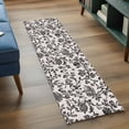 thumbnail image 4 of Farmhouse Black Large Area Rugs for Bedroom Living Room, Soft Non Slip Carpet Bedside Rug, Vintage Flower Leaf Botanical Plant Rectangular Floor Cover Kitchen Accent Rug 2'x6' for Dining Room/Office, 4 of 9