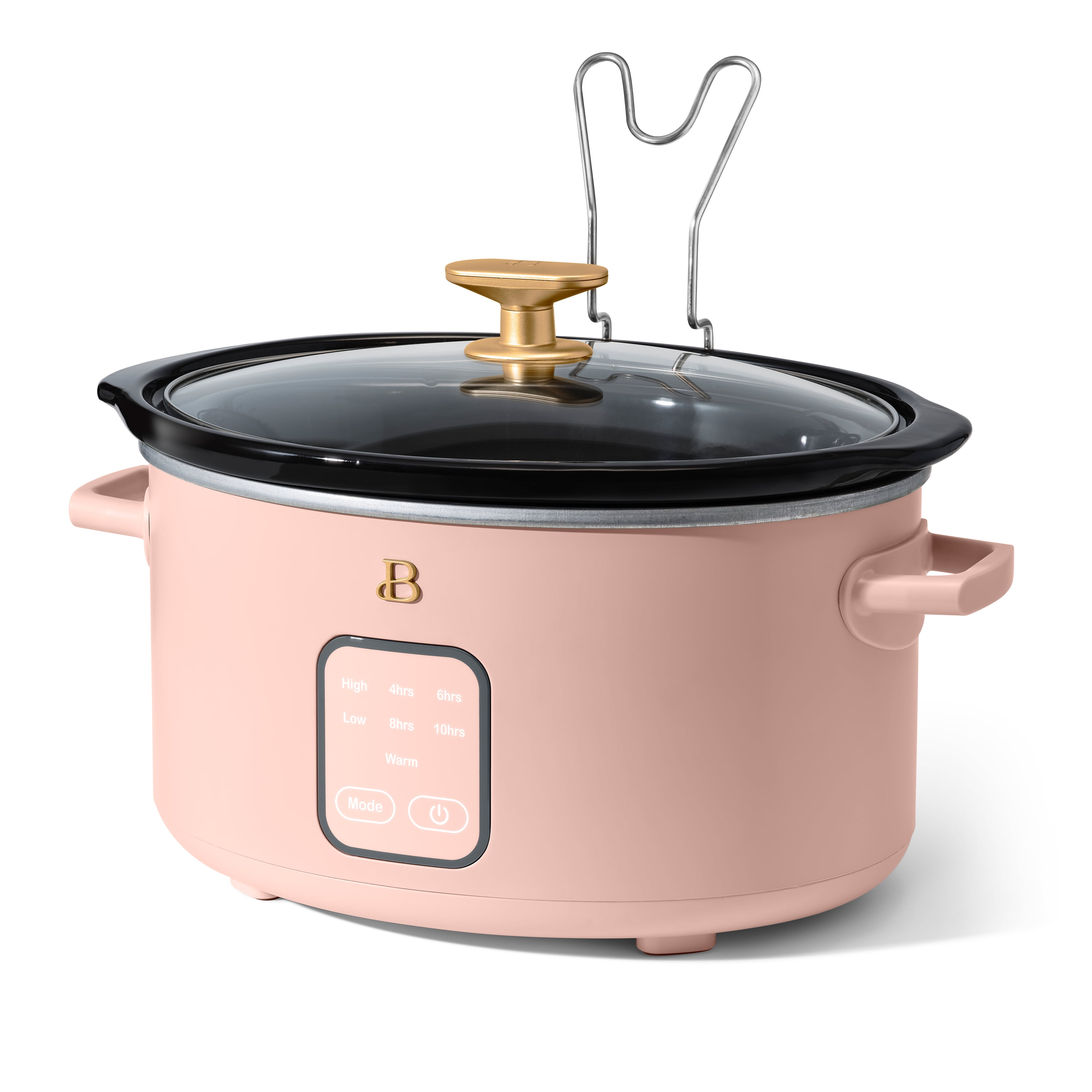 Beautiful 4Qt Slow Cooker with Touch-Activated Display, Rose by Drew Barrymore