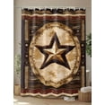 thumbnail image 4 of Independence Day Shower Curtain, Wood Grain Retro Western Star Washable Shower Curtain with Hooks Bath Decor Fabric Shower Curtains for Bathroom, Hotel, Stalls, Bathtubs, 54x78 Inch, 4 of 6