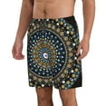 thumbnail image 2 of KLL Dot Mandala Men's Casual Summer Beach Shorts Hawaiian Shorts with Pockets-XX-Large, 2 of 5