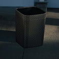 thumbnail image 3 of Cesto de basura de plástico tejido de ratán , cubo de basura cuadrado, papelera para dormitorio, oficina, hogar, baño, interior y exterior Negro perfecl Cesto de basura, 3 of 8