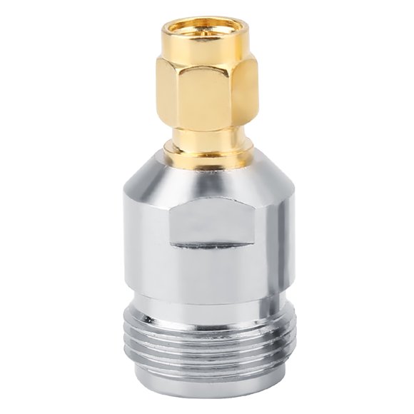 2pcs Type N Female to SMA Male Adapter N to SMA RF Connector Coaxial Adapter Gold Plated Copper with Wide Frequency Bandwidth for RF Connection