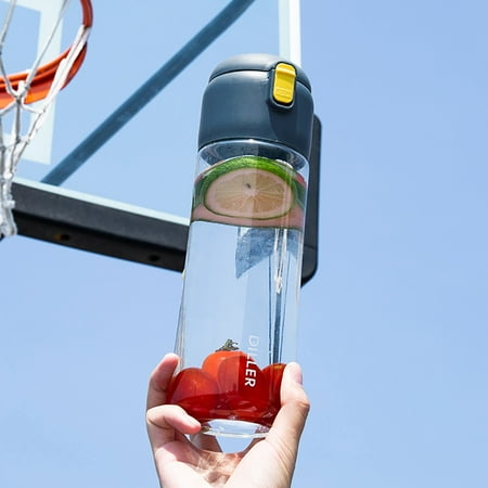 

Msuo Water Bottles Outdoor Large Capacity Sports Cup Plastic Water Bottle with Filter for Hiking Navy