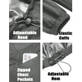 thumbnail image 5 of COOFANDY Men's Waterproof Jacket With Hood - Lightweight Packable Rain Shell Pullover Coat, 5 of 5