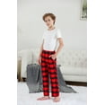 thumbnail image 3 of 3-Pack Boys Pajama Pants Kids Soft Sleepwear Printed Plaid Pj Bottoms with Pockets for Boys (7-14), 3 of 11