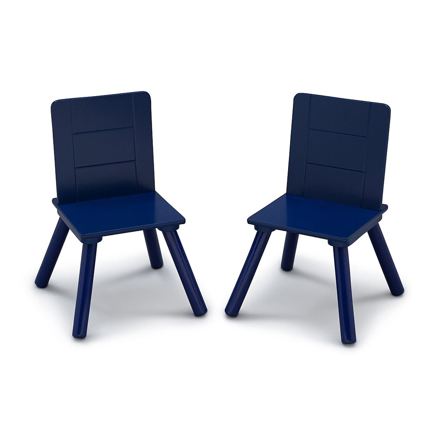 Delta Children Kids Table and 2 Chairs Set w/ Toy Collector Mesh Net, Blue Grey