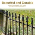 thumbnail image 6 of Sunnydaze Roman 18" x 22" Black Iron Decorative Garden Fence Panels (5 Count), 6 of 18