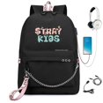 thumbnail image 2 of Mochila Kpop Stray Kids para mujer, morral escolar para adolescentes, Mochila para ordenador portátil con carga Usb, Mochila informal de viaje Fivean unisex, 2 of 2