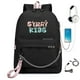 thumbnail image 2 of Mochila Kpop Stray Kids para mujer, morral escolar para adolescentes, Mochila para ordenador portátil con carga Usb, Mochila informal de viaje Fivean unisex, 2 of 2